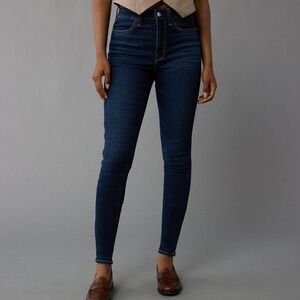 American Eagle Outfitters Dark Blue High-Rise Skinny Jeggings - Jegging De Rêves